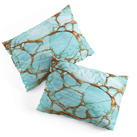 DENY Designs Turquoise Texture Pillow Shams