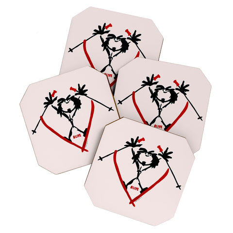 DENY Designs Uptripping Alive Coaster Set