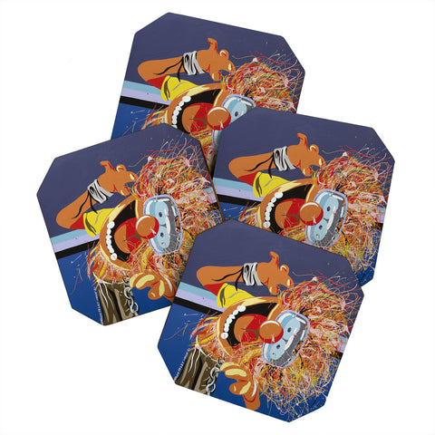 DENY Designs Uptripping Animal Coaster Set
