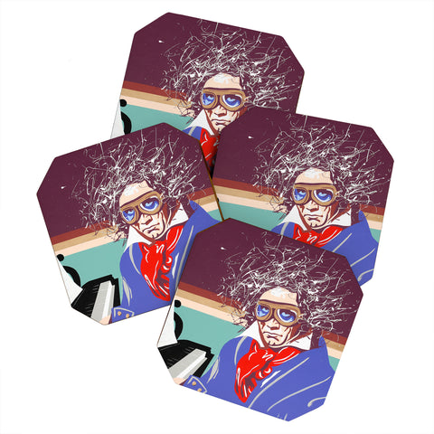 DENY Designs Uptripping Beetoven Coaster Set