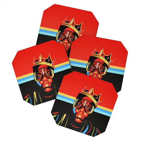 DENY Designs Uptripping Biggie Smalls Coaster Set