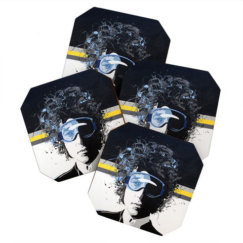 DENY Designs Uptripping Bob Dylan Coaster Set