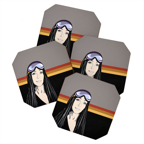 DENY Designs Uptripping Cher Coaster Set