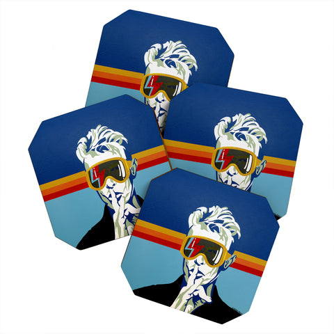 DENY Designs Uptripping David Bowie Coaster Set