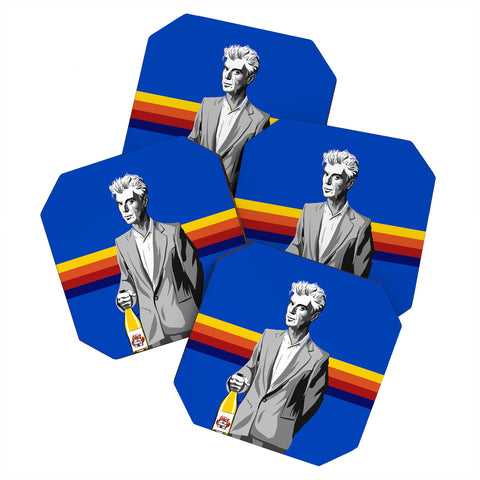 DENY Designs Uptripping David Byrne OML Coaster Set