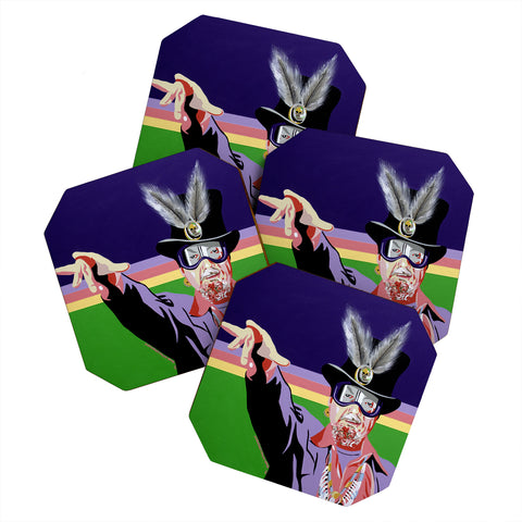 DENY Designs Uptripping Dr John Coaster Set