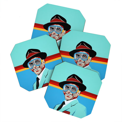 DENY Designs Uptripping Frank Sinatra Coaster Set