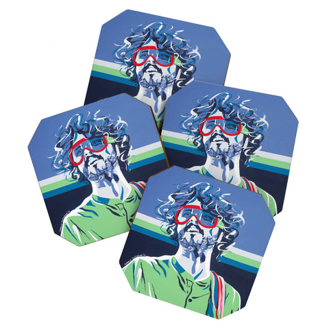 DENY Designs Uptripping Goose Coaster Set