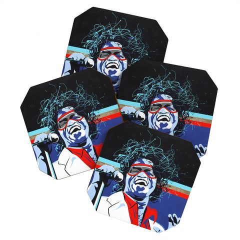 DENY Designs Uptripping James Brown Coaster Set