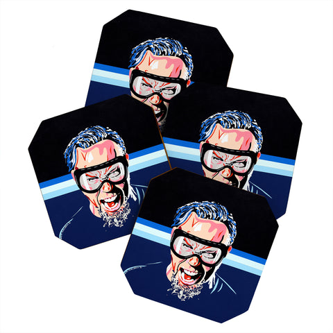 DENY Designs Uptripping James Hetfield Coaster Set