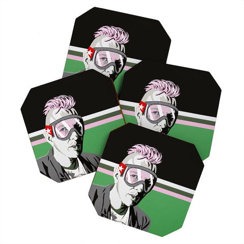 DENY Designs Uptripping Joe Strummer Coaster Set