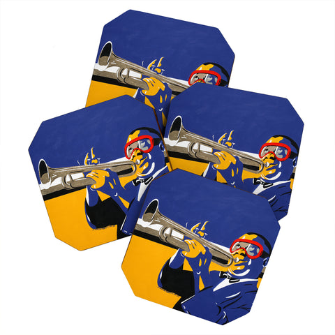DENY Designs Uptripping Louis Armstrong Coaster Set