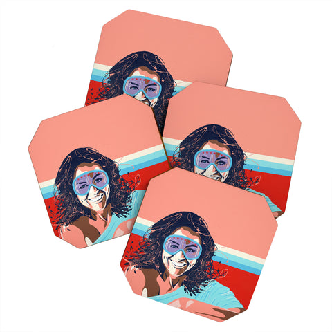 DENY Designs Uptripping Michelle Obama Coaster Set