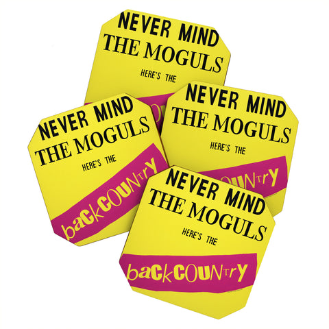 DENY Designs Uptripping Nevermind the Moguls Coaster Set