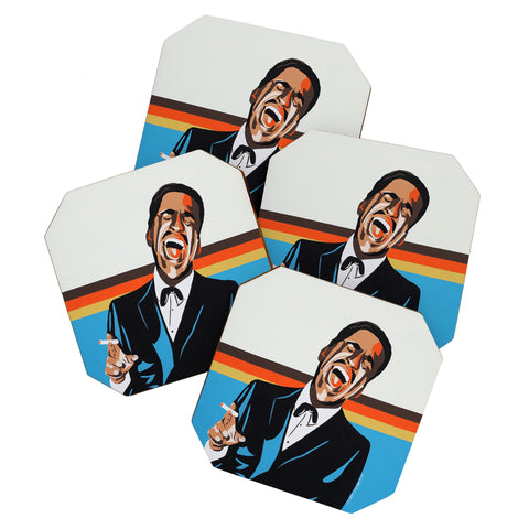 DENY Designs Uptripping Sammy Davis JR Coaster Set