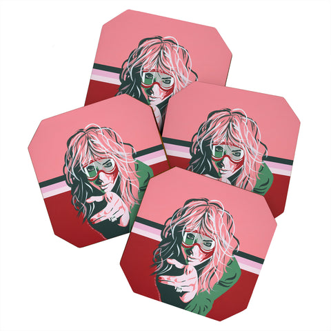 DENY Designs Uptripping Taylor Swift Coaster Set