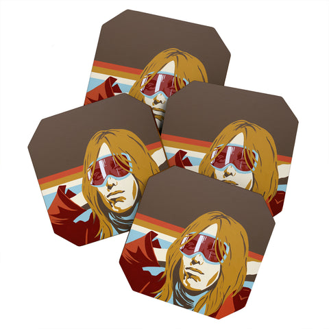 DENY Designs Uptripping Tom Petty Coaster Set