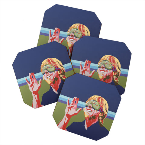 DENY Designs Uptripping Trey Anastasio Coaster Set