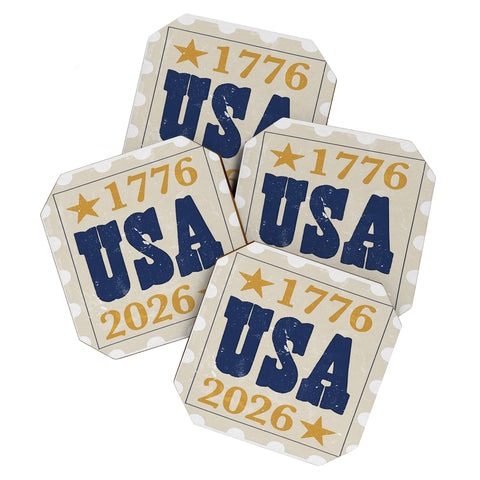 DENY Designs USA Stamp Coaster Set
