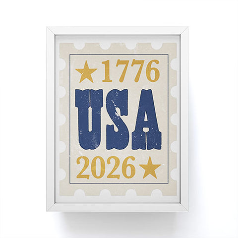 DENY Designs USA Stamp Framed Mini Art Print