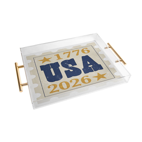 DENY Designs USA Stamp Acrylic Tray