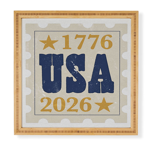 DENY Designs USA Stamp Framed Wall Art