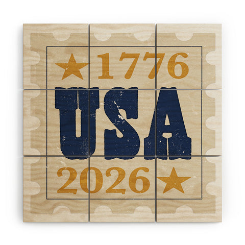 DENY Designs USA Stamp Wood Wall Mural
