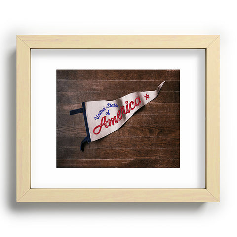DENY Designs USA Stitched Pennant Recessed Framing Rectangle