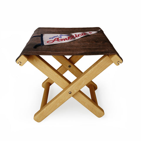 DENY Designs USA Stitched Pennant Folding Stool
