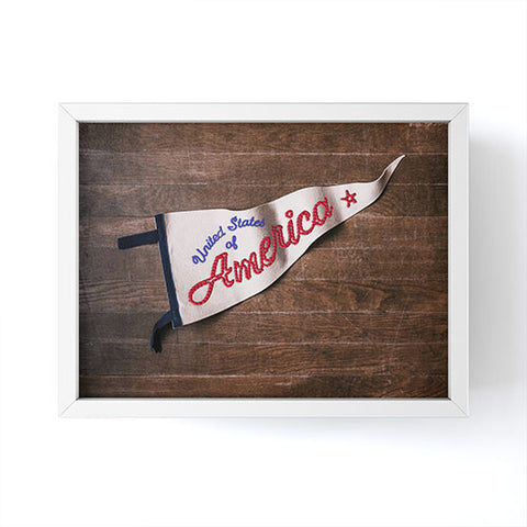DENY Designs USA Stitched Pennant Framed Mini Art Print
