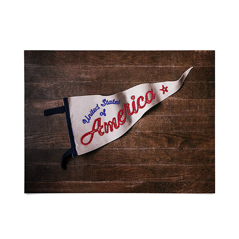 DENY Designs USA Stitched Pennant Poster