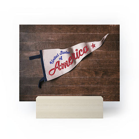 DENY Designs USA Stitched Pennant Mini Art Print