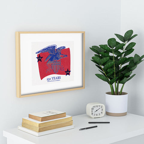 DENY Designs Vintage Eagle Shield Recessed Framing Rectangle