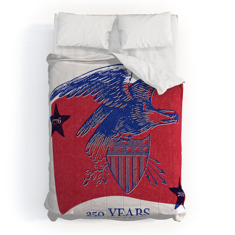DENY Designs Vintage Eagle Shield Comforter