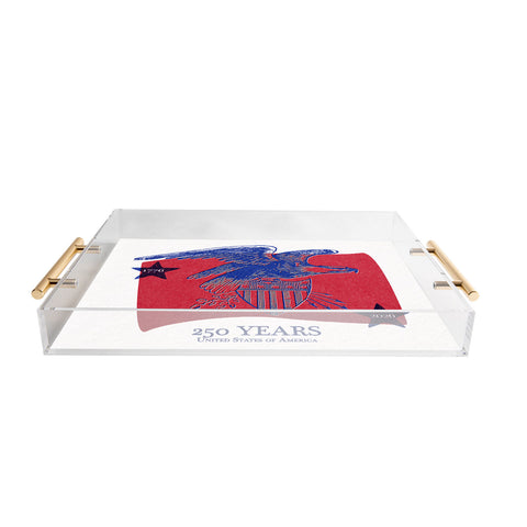 DENY Designs Vintage Eagle Shield Acrylic Tray