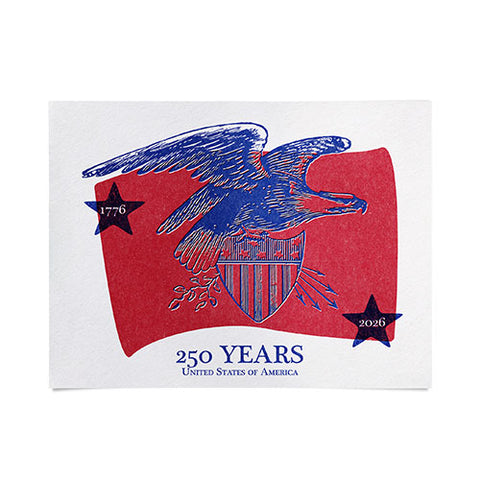 DENY Designs Vintage Eagle Shield Poster