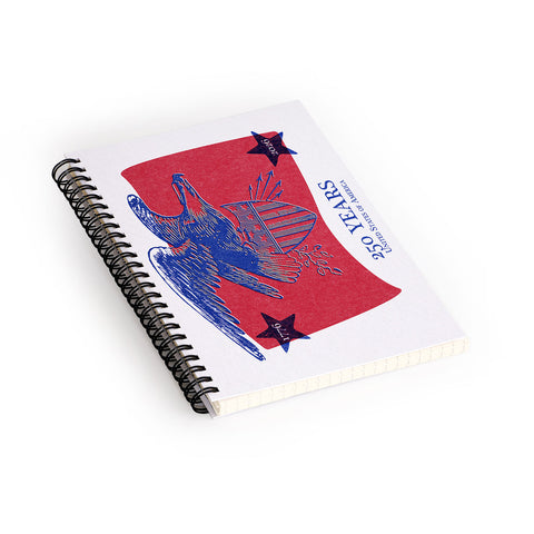 DENY Designs Vintage Eagle Shield Spiral Notebook