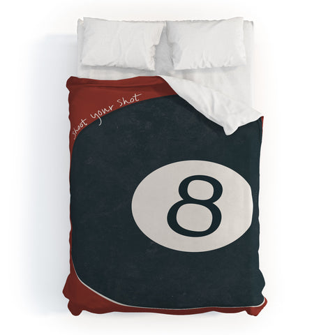 DENY Designs Vintage Games 8ball Duvet Cover