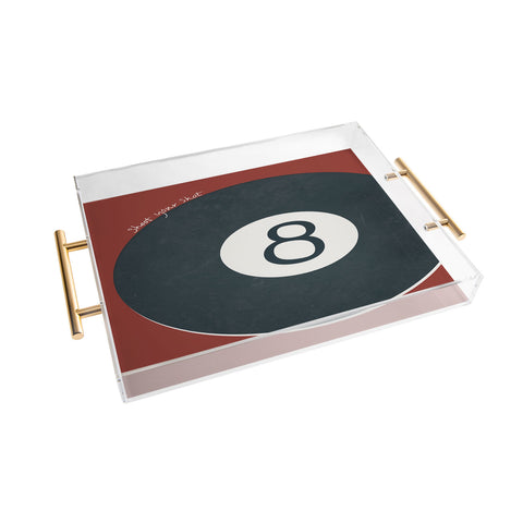 DENY Designs Vintage Games 8ball Acrylic Tray