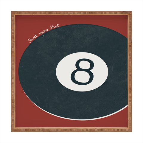 DENY Designs Vintage Games 8ball Square Tray