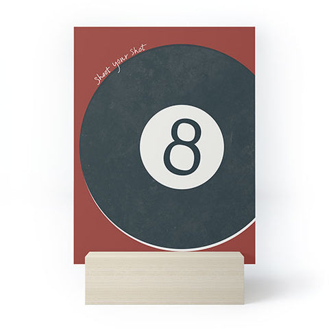 DENY Designs Vintage Games 8ball Mini Art Print