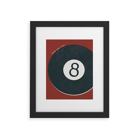 DENY Designs Vintage Games 8ball Framed Art Print
