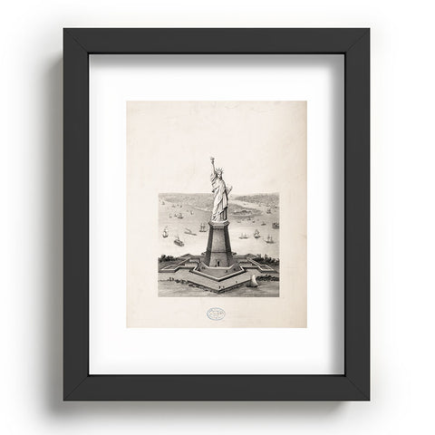 DENY Designs Vintage Lady Liberty Recessed Framing Rectangle