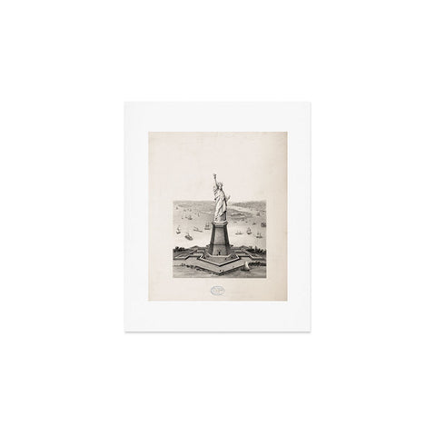 DENY Designs Vintage Lady Liberty Art Print