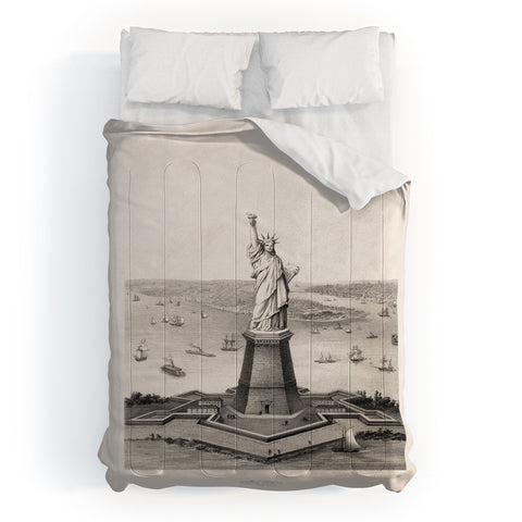 DENY Designs Vintage Lady Liberty Comforter