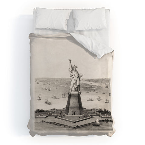 DENY Designs Vintage Lady Liberty Duvet Cover