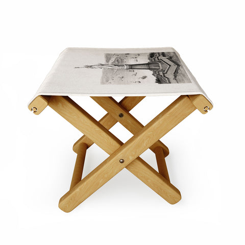 DENY Designs Vintage Lady Liberty Folding Stool