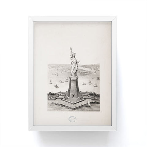 DENY Designs Vintage Lady Liberty Framed Mini Art Print