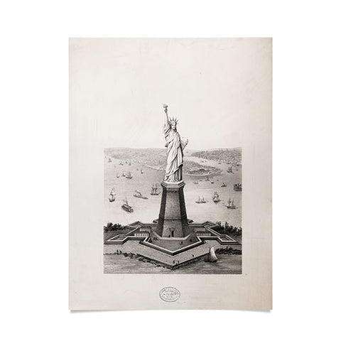 DENY Designs Vintage Lady Liberty Poster
