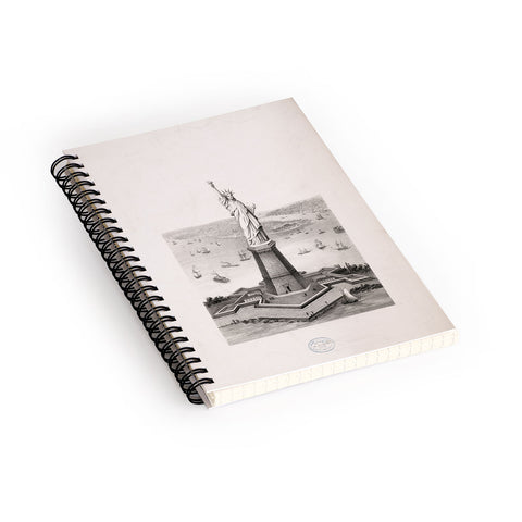 DENY Designs Vintage Lady Liberty Spiral Notebook
